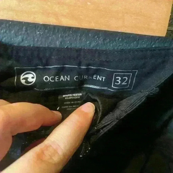 Men’s Ocean Current Black Board Shorts Velcro Tie Small - Picture 4 of 7